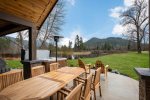Dine on your private patio with views of the Pack River